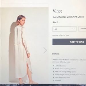 VINCE SILK DRESS OPEN TO OFFERS